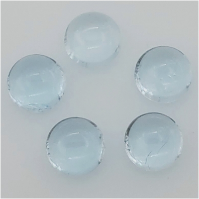 1 Sky Blue Topaz Round Cabochon Loose Cut Gemstone (IH) 7mm  CLOSEOUT