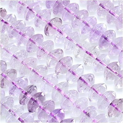 Lavender Amethyst Saucer Gemstone Beads (N) 8mm 16 inches