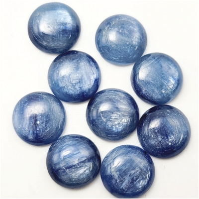 1 Kyanite Round Loose Cut Gemstone Cabochon (N) 12mm