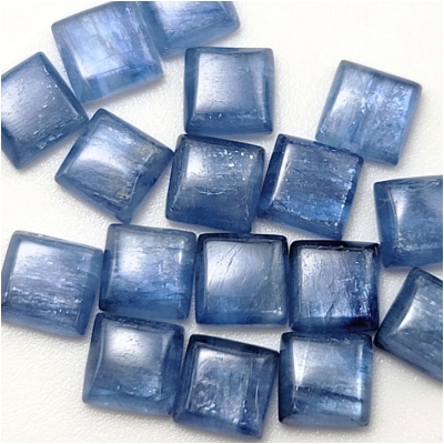 5 Kyanite Square Loose Cut Gemstone Cabochon Bright Blue (N) 5mm