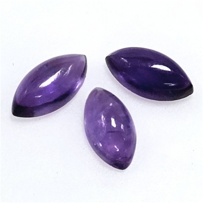 1 Amethyst Marquis Loose Cut Gemstone Cabochon (N) 6 x 11.5mm