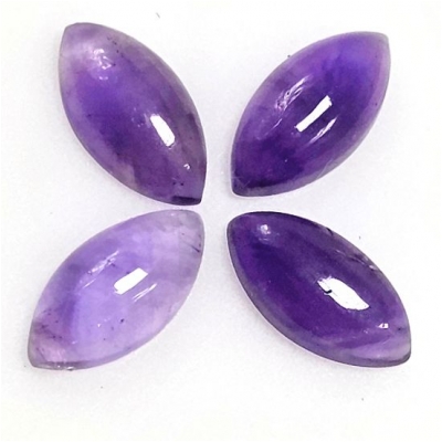 1 Amethyst Marquis Loose Cut Gemstone Cabochon Thin (N) 6 x 12mm