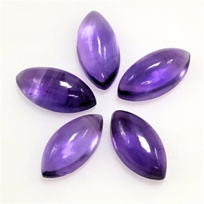 1 Amethyst Marquis Loose Cut Gemstone Cabochon (N) 6 x 12mm