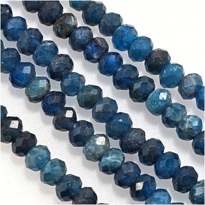 Apatite Faceted Rondelle Gemstone Beads (N) 4mm 15.25 inches
