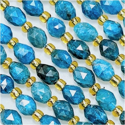 Apatite Triangle Cut Faceted Rice Gemstone Beads (N) 5x6mm 15 inches