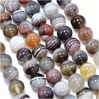 Botswana Agate Round Gemstone Beads (N) 8.25mm 15.5inches