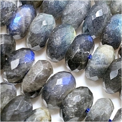 Labradorite AA Grade Faceted Rondelle Gemstone Beads (N) 9.5mm 8 inches