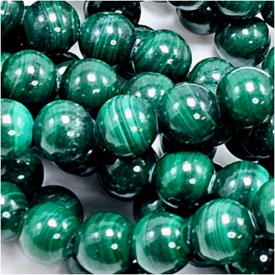 Malachite Round Gemstone Beads (N) 8mm 15.75 inches