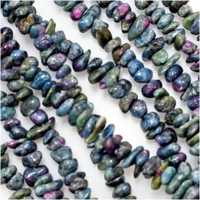 Ruby Fuchsite Chip Gemstone Beads AA Grade (N) 6 to 7mm 16.5 inches