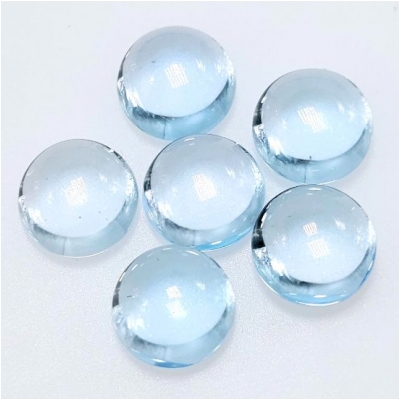 1 Sky Blue Topaz Round High Dome Loose Cut Gemstone Cabochon (IH) 8.2mm