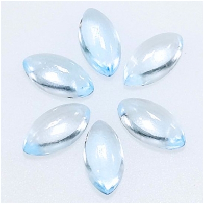 3 Sky Blue Topaz Marquis Loose Cut Gemstone Cabochon (IH) 4 x 8mm