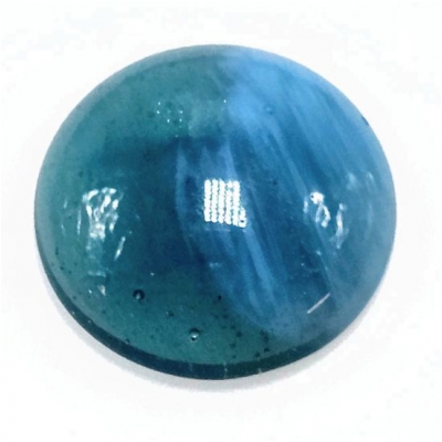 1 Swedish Blue Slag Glass Round Cabochon (M) 20.3mm