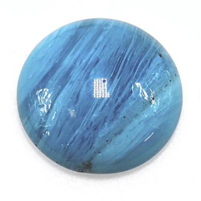 1 Swedish Blue Slag Glass Round Cabochon (M) 20.2mm