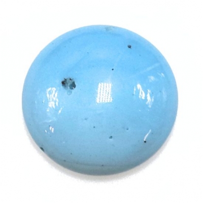 1 Swedish Blue Slag Glass Round Cabochon (M) 16.3mm