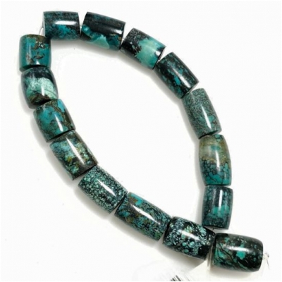 Hubei Turquoise Barrel Gemstone Beads (S) 8.75 to 10.9mm x 10.5 to 16mm 8 inches