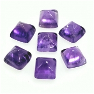 5 Amethyst Square Sugarloaf Loose Cut Gemstone Cabochons (N) 4mm