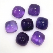 1 Amethyst Puff Square Loose Cut Gemstone Cabochon Thick (N) 9mm