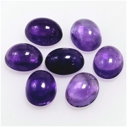 1 Amethyst Oval Loose Cut Gemstone Cabochon (N) 7 x 9mm