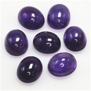 1 Amethyst Oval Loose Cut Gemstone Cabochon Thick (N) 9 x 11mm