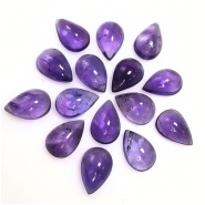 1 Amethyst Pear Loose Cut Gemstone Cabochon (N) 8.2 x 12.2mm