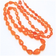 Carnelian Graduated Faceted Drops AAA Grade Gemstone Beads (N) 3.1 x 4.8mm to 6.6 x 9mm 15.5 inches