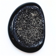 1 Agate Druzy Titanium Coated Gemstone Cabochon (C) 31.2 x 42.7mm