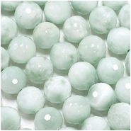 Green Moonstone Micro Faceted Round AA Grade Gemstone Beads (N) 6mm 15.25 inches