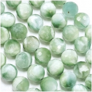 Green Moonstone Micro Faceted Round AAA Grade Gemstone Beads (N) 8mm 15 inches