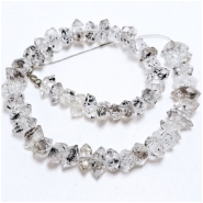 Herkimer Diamond Quartz Gemstone Beads (N)  7.3 to 10mm 8 inches