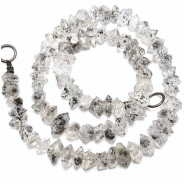 Herkimer Diamond Quartz Gemstone Beads (N) 5.3 to 12.3mm 8 inches