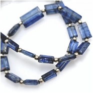 Blue Kyanite Graduated Faceted Baguette AAA Grade Gemstone Beads (N) 3.8 x 5.7mm to 7.25 x 11.75mm 8 inches