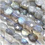 Labradorite AA Grade Checkerboard Faceted Coin Gemstone Beads (N) 6mm 15.5 inches