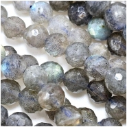 Labradorite AA Grade Micro Faceted Round Gemstone Beads (N) 6mm 15.5 inches