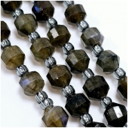 Labradorite Faceted Energy Prism Gemstone Beads (N) 7mm 15 inches