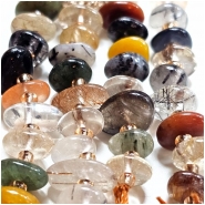 Rutilated Quartz Center Drilled  Nugget Gemstone Beads (N) 8 to 12.5mm15.25 inches Rutilated Quartz Center Drilled  Nugget Gemstone Beads (N) 8 to 12.5mm15.25 inches