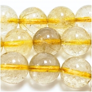 Rutiled Quartz Round Gemstone Beads (N) 10mm 15.75 inches Rutiled Quartz Round Gemstone Beads (N) 10mm 15.75 inches