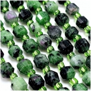 Ruby Zoisite Faceted Energy Prism Gemstone Beads (N) 6mm 15.25 inches