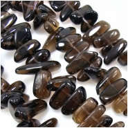 Dark Smoky Quartz Gemstone Nugget Beads (N) 11.75 to 20.43mm 16.5 inches