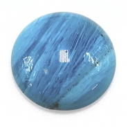 1 Swedish Blue Slag Glass Round Cabochon (M) 20.2mm