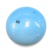 1 Swedish Blue Slag Glass Round Cabochon (M) 16.3mm