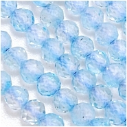 Blue Topaz Micro Faceted Round Gemstone Beads (N) 3mm 15.5 inches