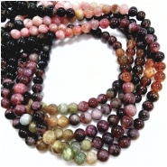 Tourmaline Shaded Round Gemstone Beads (N) 5mm 16.25 inches