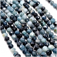 Indicolite Blue Tourmaline Faceted Round Gemstone Beads (N) 5mm 14.75inches