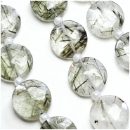 Green Tourmalinated Quartz Faceted Coin Grade AAA Gemstone Beads (N) 10mm 8 inches Green Tourmalinated Quartz Faceted Coin Grade AAA Gemstone Beads (N) 10mm 8 inches