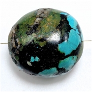 Hubei Turquoise Smooth Large Nugget Gemstone Bead (S) 23.6 x 25.25mm 1 piece