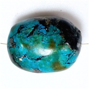 Hubei Turquoise Smooth Large Nugget Gemstone Bead (S) 21.55 x 28.4mm 1 piece