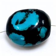 Hubei Turquoise Smooth Large Nugget Gemstone Bead (S) 22.6 x 26.4mm 1 piece