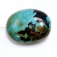 Hubei Turquoise Smooth Large Nugget Gemstone Bead (S) 26.35 x 34.5mm 1 piece