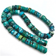 Hubei Turquoise Heishi Gemstone Beads (S) 8.8 to 10.2mm 15 inches