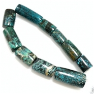 Hubei Turquoise Barrel Gemstone Beads (S) 11 to 13.5mm x 13.5 to 28.8mm 8 inches